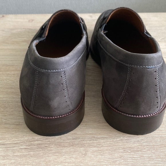 Johnston & Murphy Charcoal Leather Slip-Ons